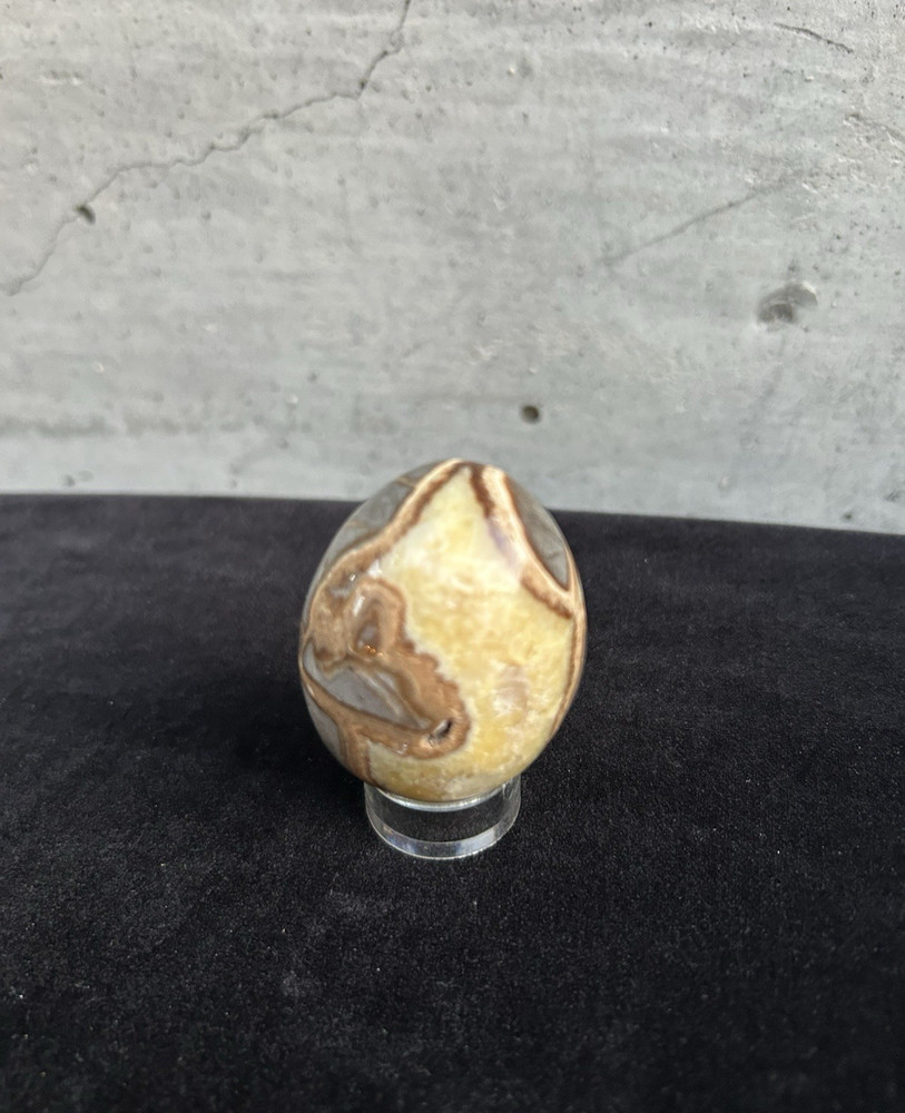 116g Septarian Geode Nodule Dragon Egg Polished Rock
