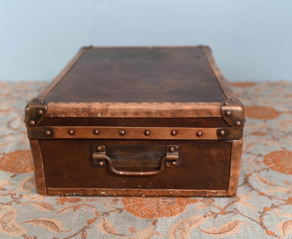 Leather Case Luggage Trunk Coffee Table Box Interior