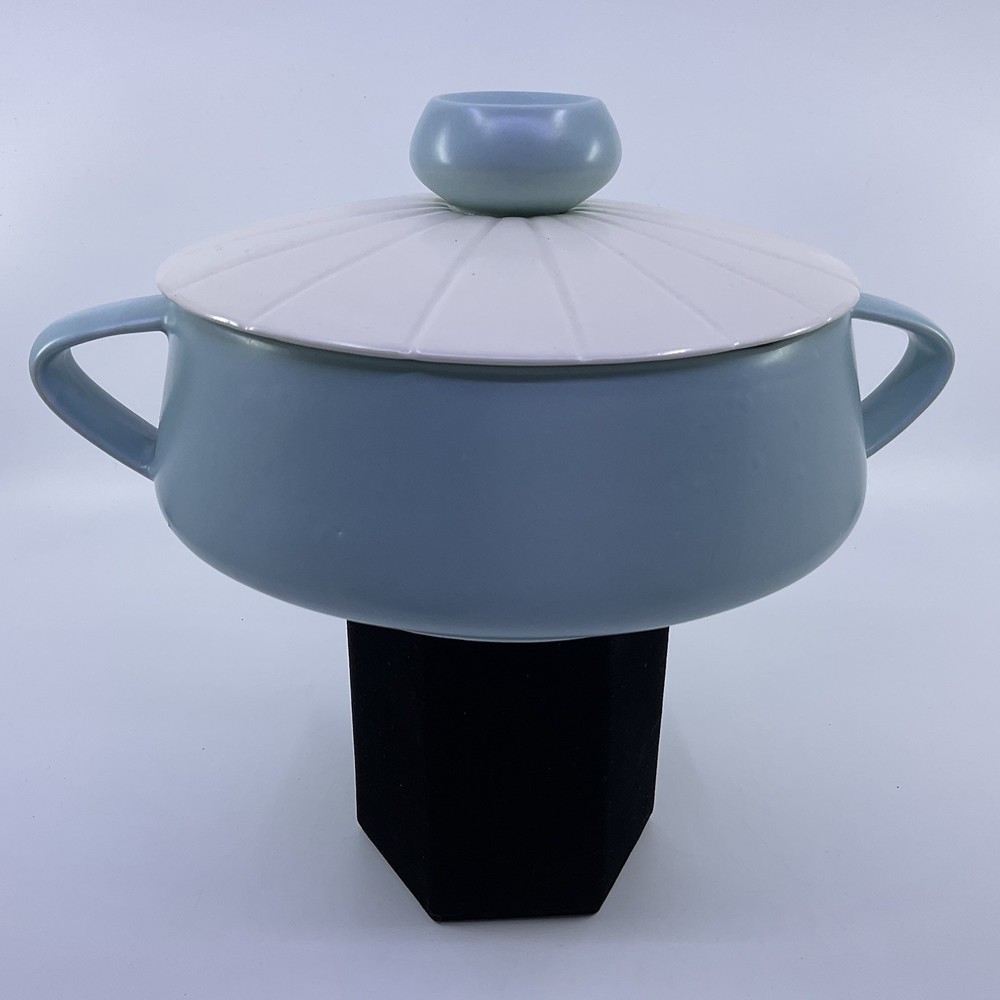 Mid Century Modern Acdavy Ceramics Covered Casserole / Chaffing Dish