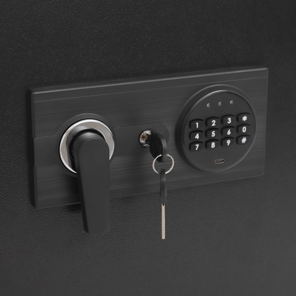 39" Hidden Lock Wall Safe Wall Hidden Safe Security Box Passward+Handle/Key