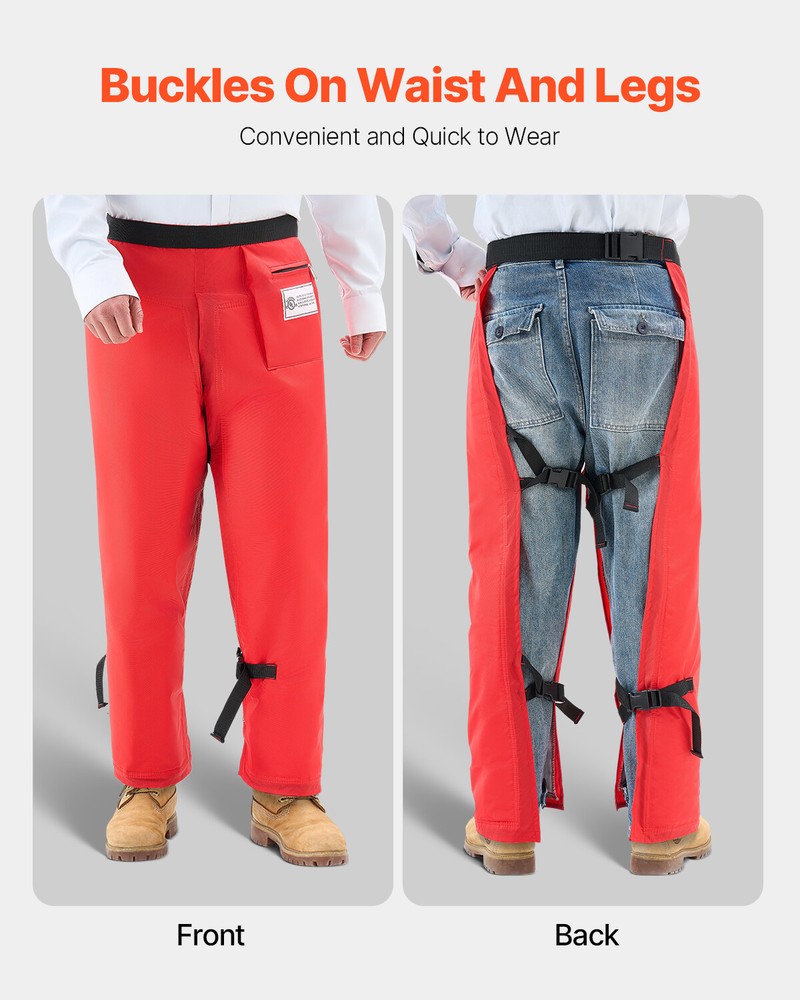 Chainsaw Chaps 34.2" Apron Style Forestry Chainsaw Safety Chaps Class C Small