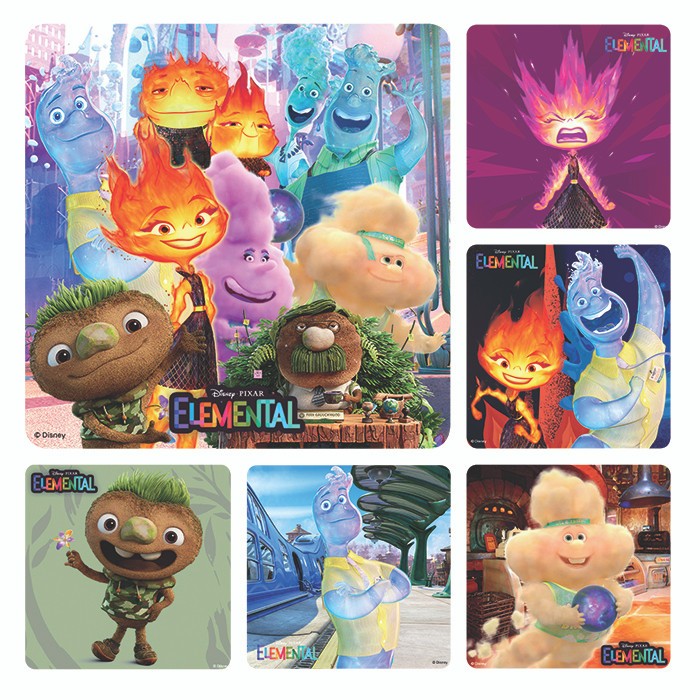 Kids Stickers Elemental 100/Box