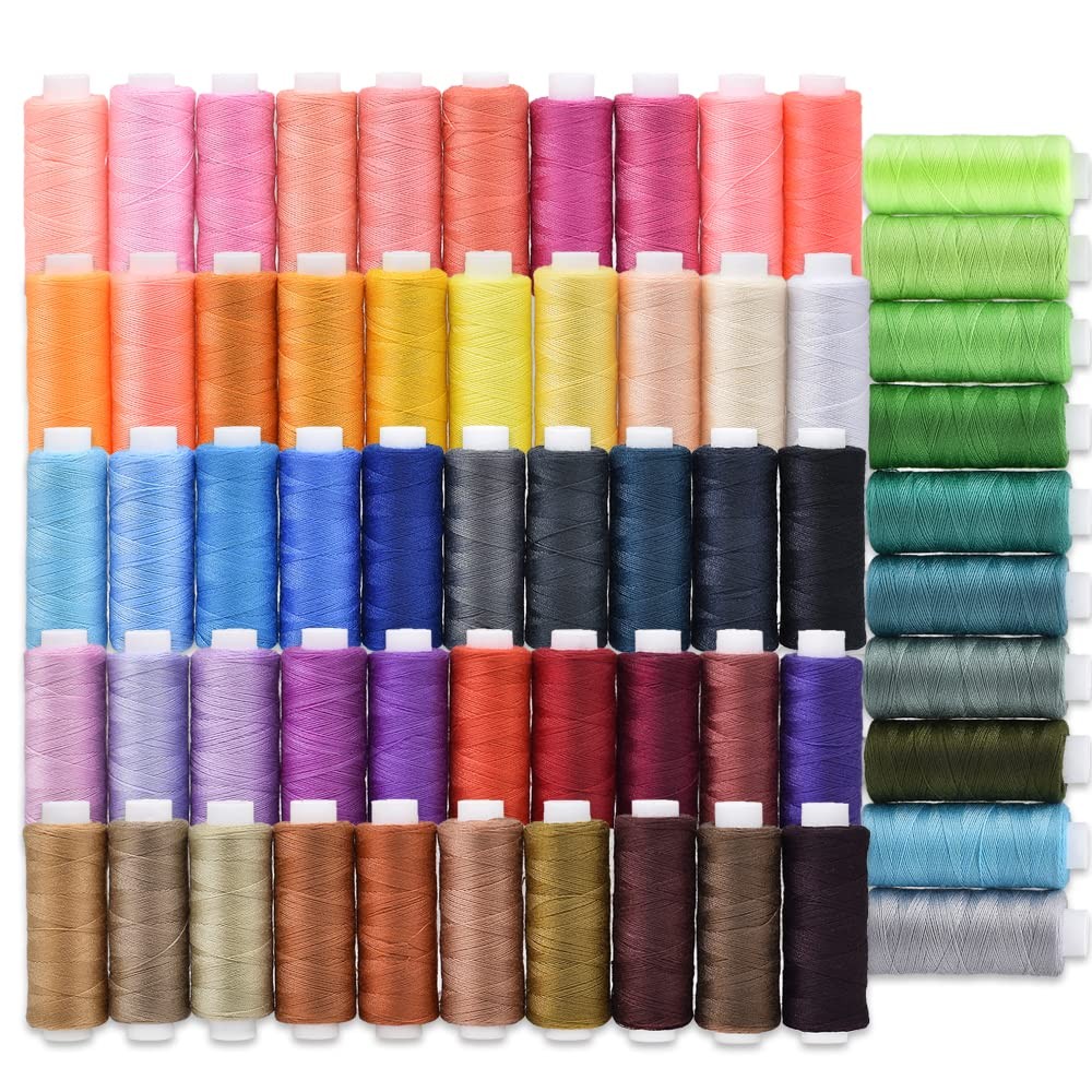 Sewing Threads Kits All Purpose 60 Color Spools Polyester Thread Quilting Thread