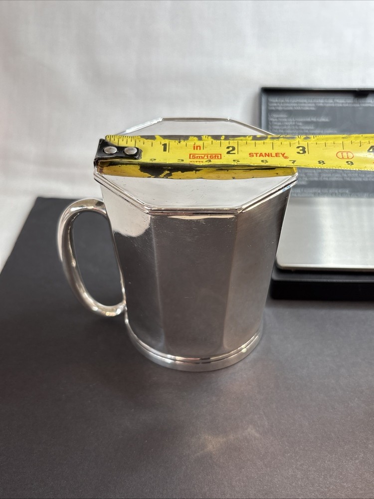 Solid Silver Christening Mug Elkington B'ham 1906 153grms