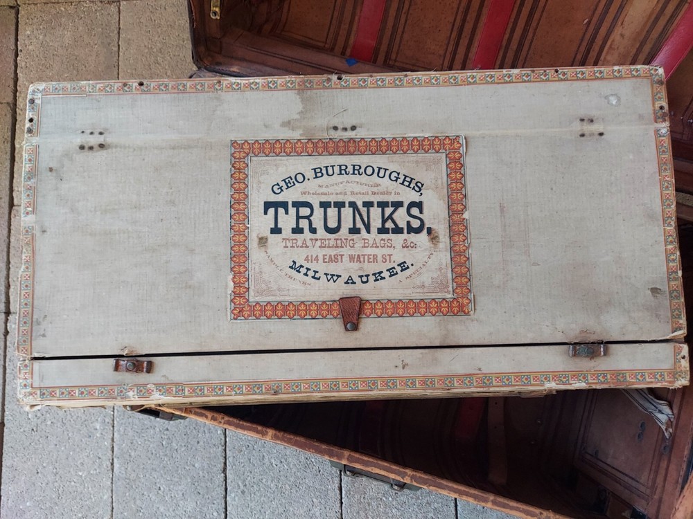 George Burroughs & Sons Antique Leather Trunk