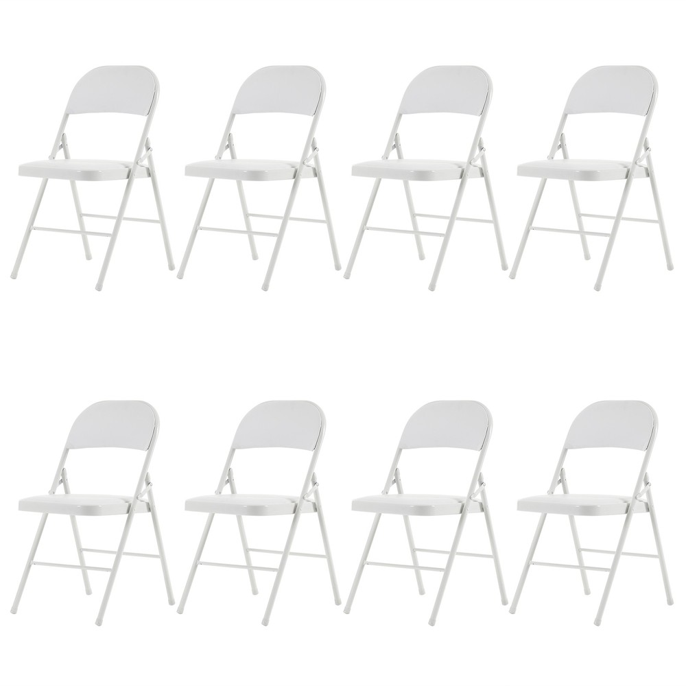 【Old Code：33292149】4pcs Elegant Foldable Iron & PVC Chairs for Convention