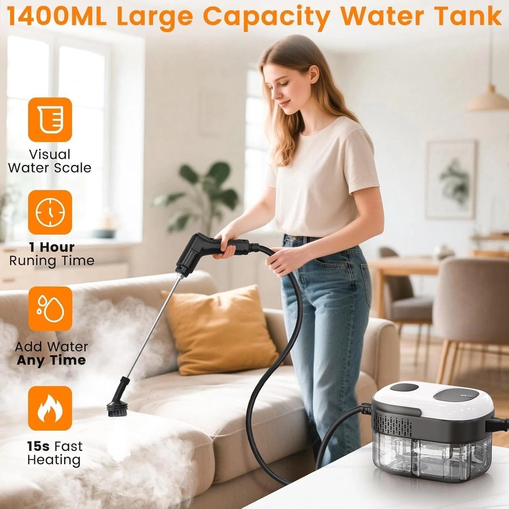 Professional-Grade Deep Cleaning Steamer