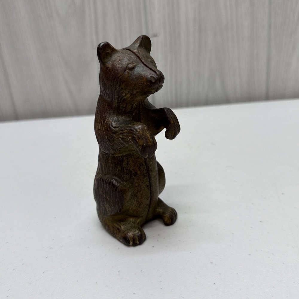 Cast Iron Standing Bear Bank "Begging Bear"