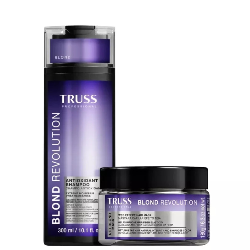 TRUSS BLOND REVOLUTION ANTIOXIDANT SHAMPOO & NET BLOND MASK BUNDLE