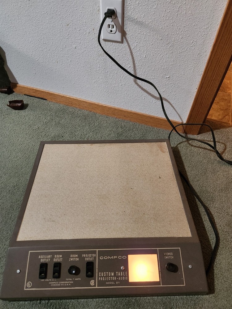 Vintage Compco Photographic Custom Table Projector-Audio Model 871 USA Tested