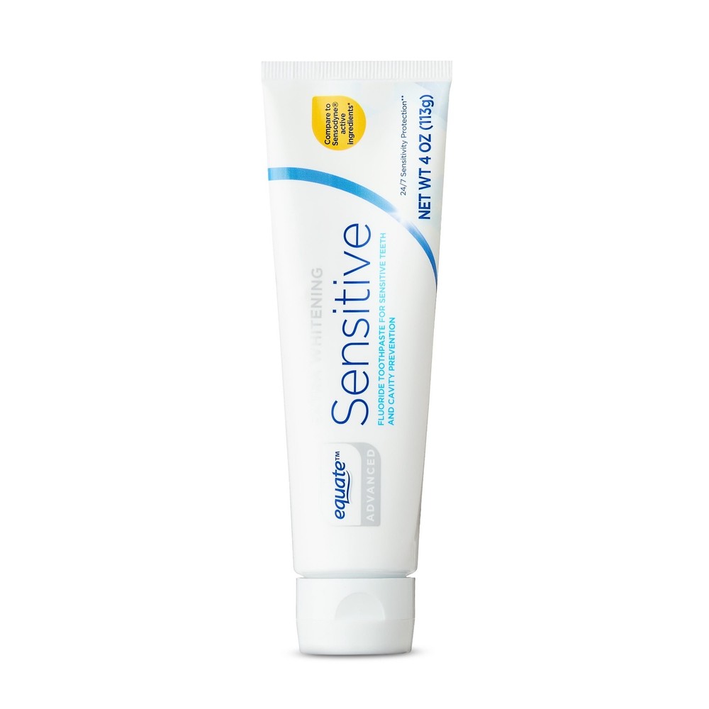 Equate Sensitive Toothpaste Extra Whitening 4oz 2 Pack Advanced (6 Total) 6