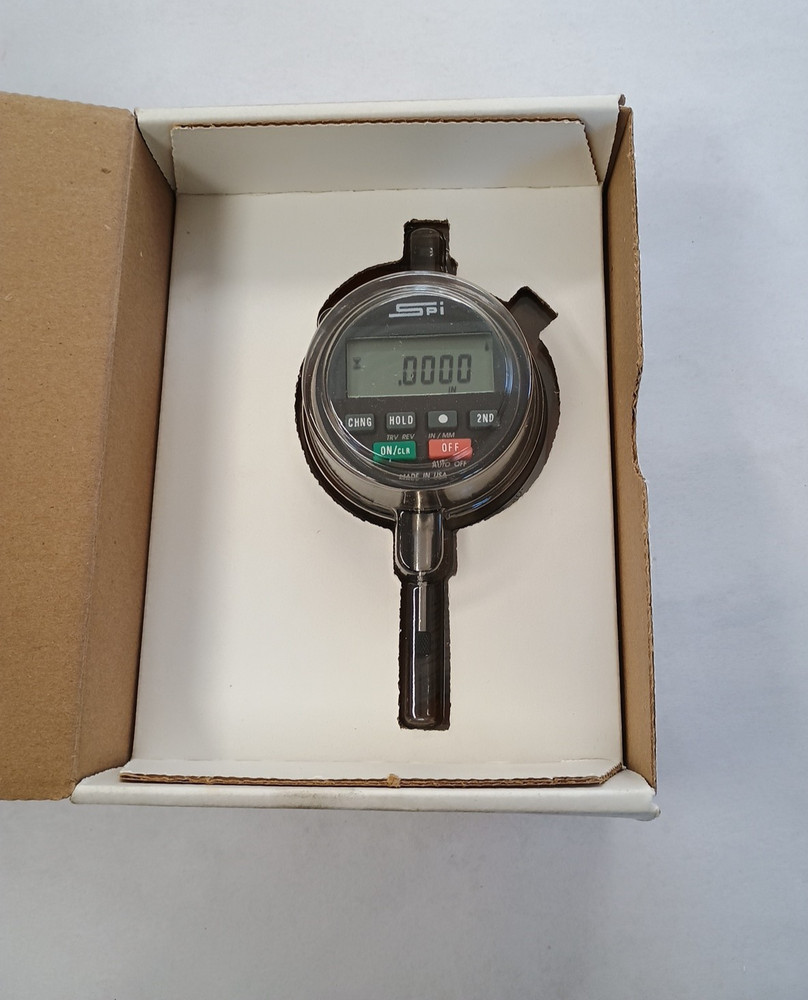 SPI Electronic Dial Indicator 0-1" Range Powers on