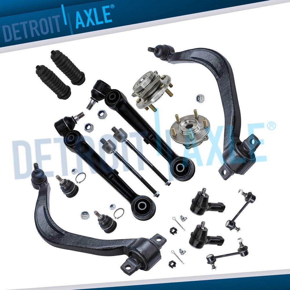 16pc Front Lower Control Arms Wheel Hubs Kit for Sebring Avenger Talon Eclipse