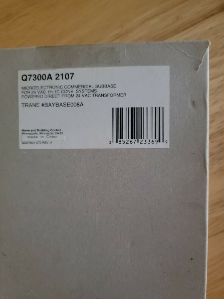 Honeywl Microelecteonic Commercial Subbase Q7300A 2107