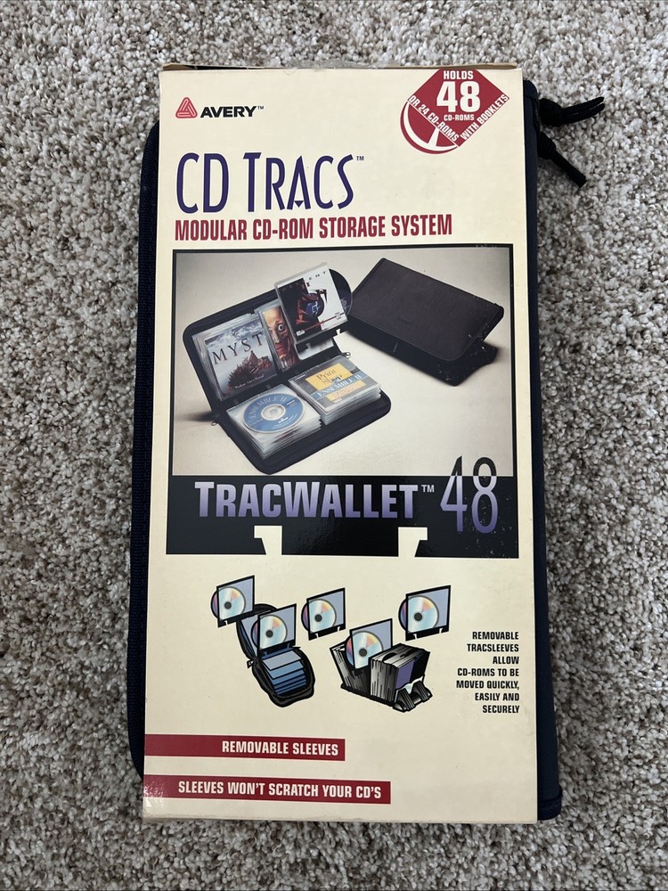 Avery CD Tracks Modular CD-ROM Storage System TracWallet 48
