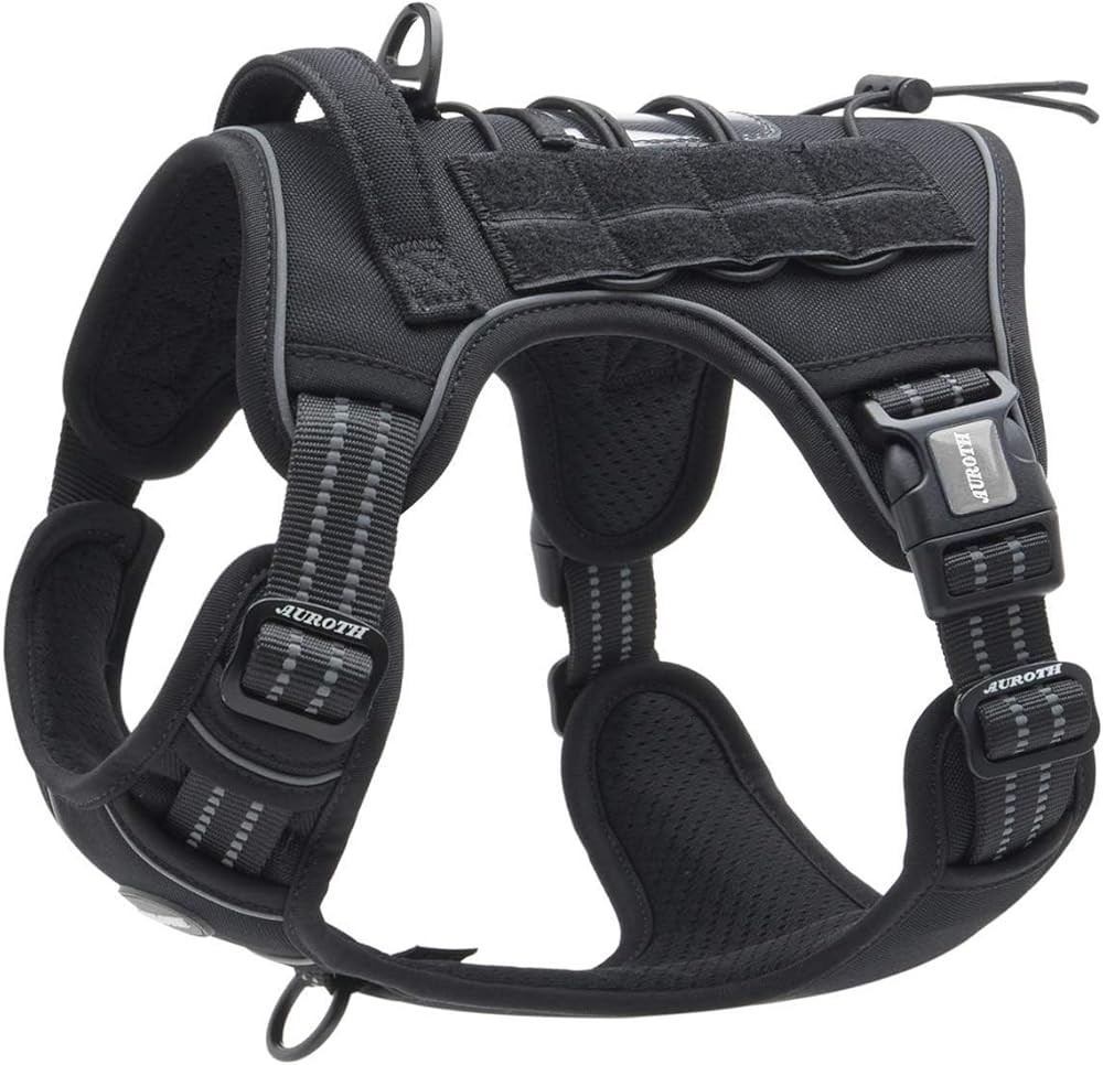 Tactical Harn for Small Medium Dogs No Pull Adjustable Pet