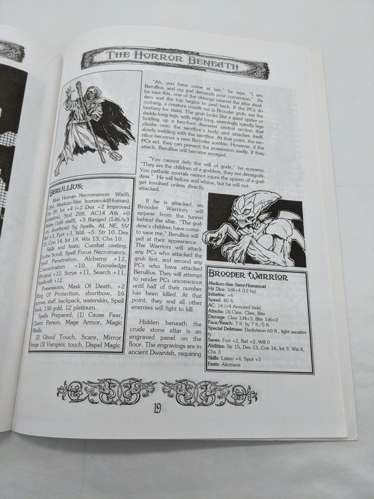 The Horror Beneath RPG D20 System Module Adventure Nightshift Games