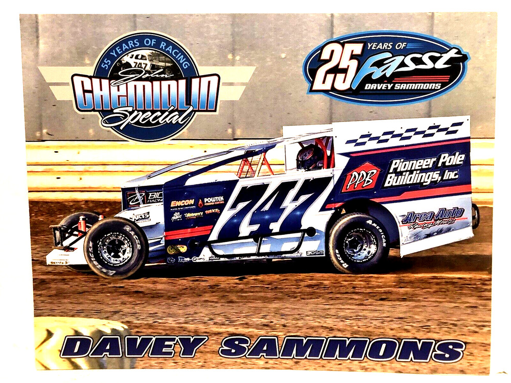2019 DAVEY SAMMONS PPB #747  DIRT MODIFIED POSTCARD