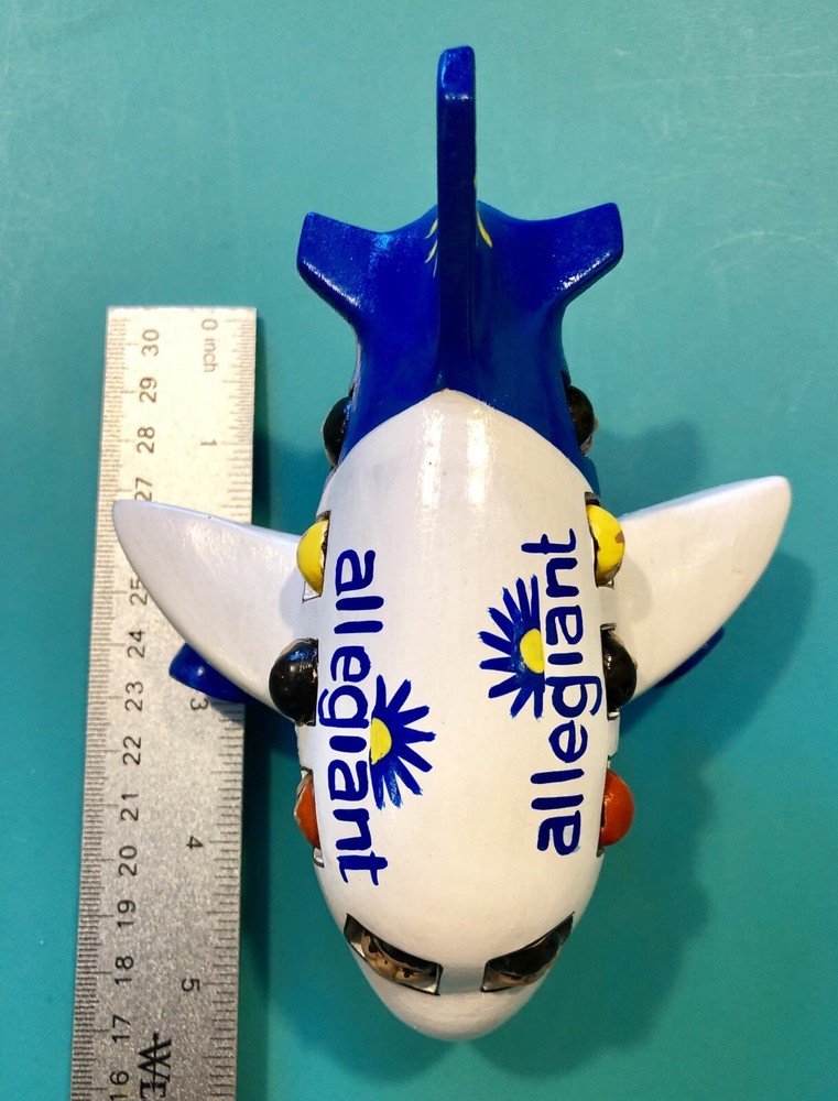 ALLEGIANT AIRLINES HAND PAINTED CERAMIC PLANE