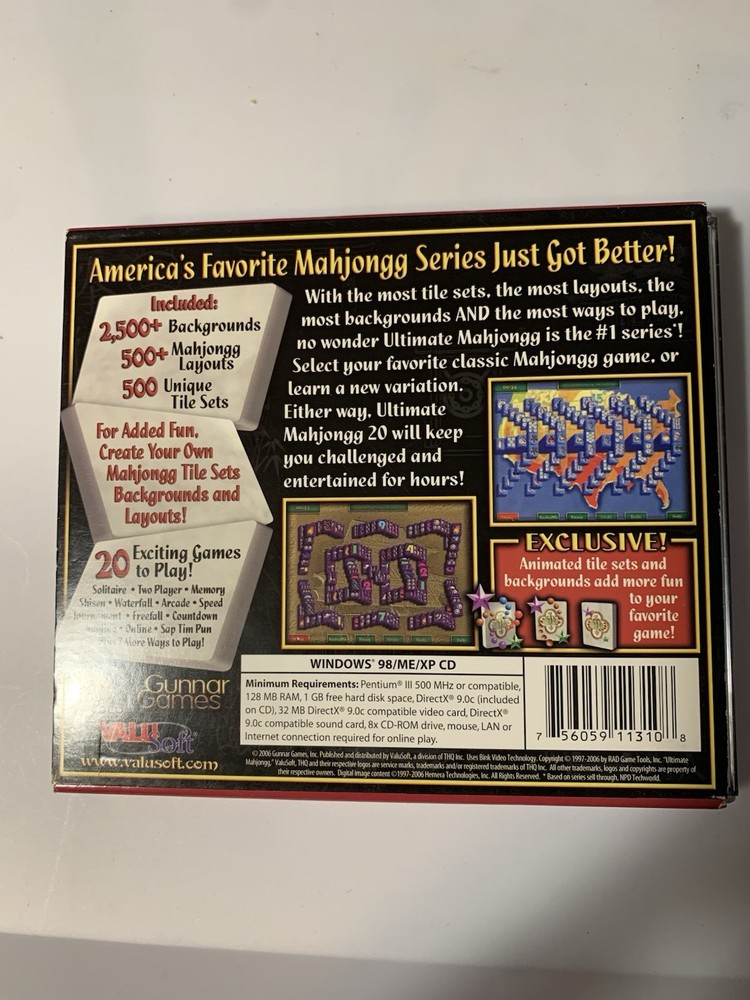 Ultimate Mahjongg 20 PC Software PC Game Rated E