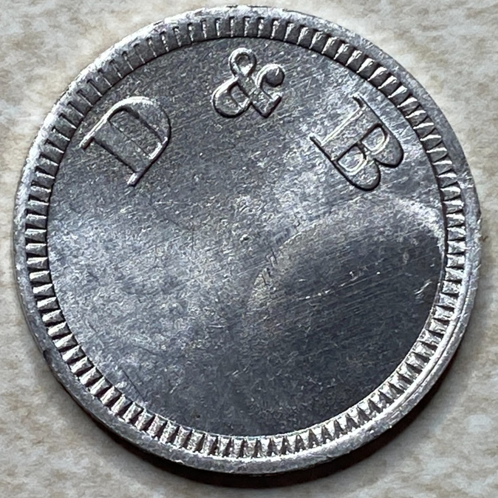 T9011 D & B Unknown Anillo Restrike Arcade Token