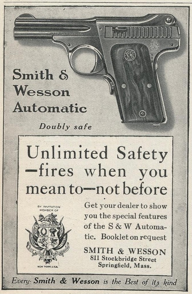 Magazine Ad - 1915 - Smith & Wesson Automatic - Springfield, MA
