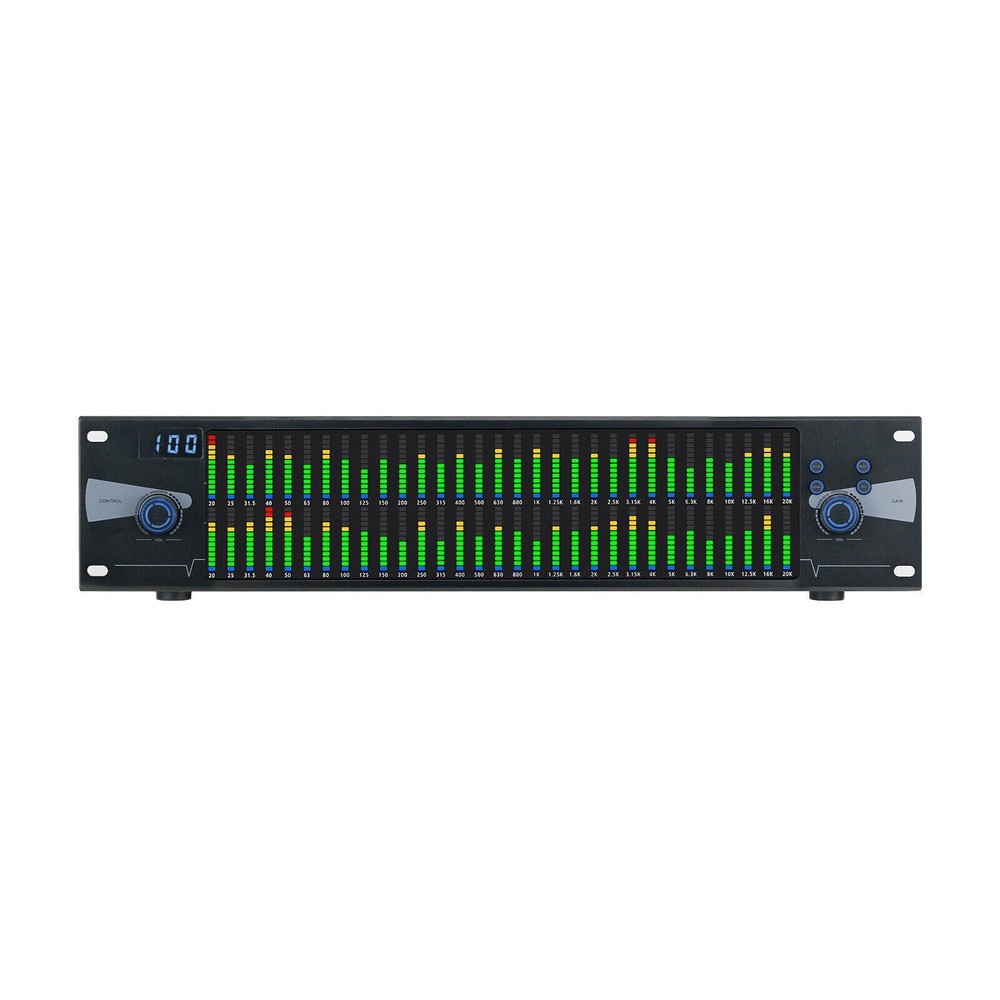 Pro Graphic Equalizer Digital Equalizer Dual 31-Band Spectrum Display US