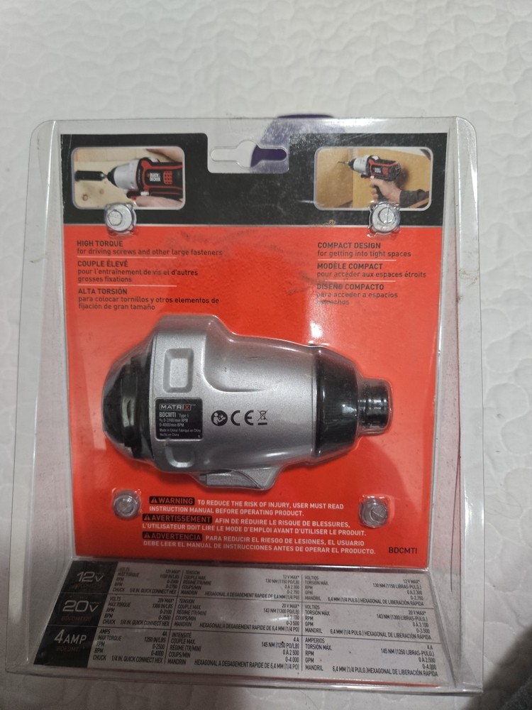 NIB Black & Decker Impact Driver Attachment