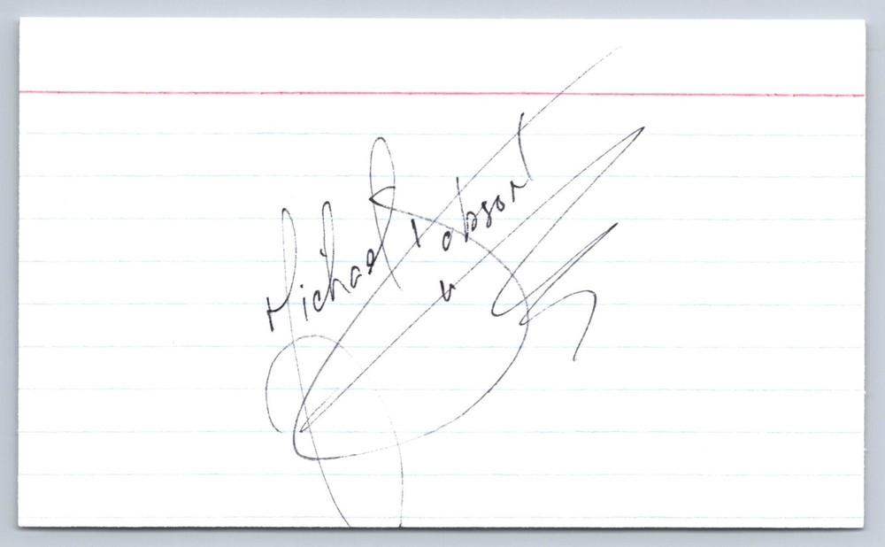 Michael Dobson Signed Index Card - Voice Over Artist