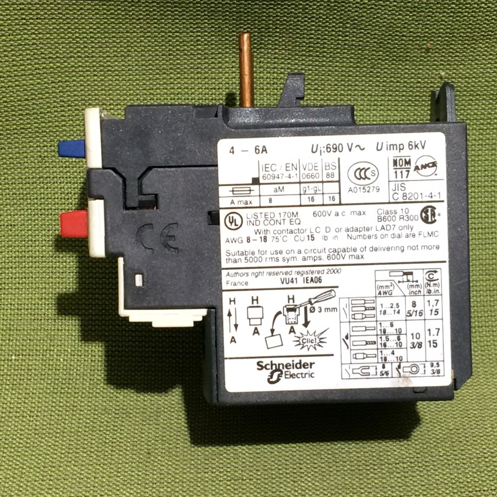 Telemecanique LRD106 Overload Relay Switch