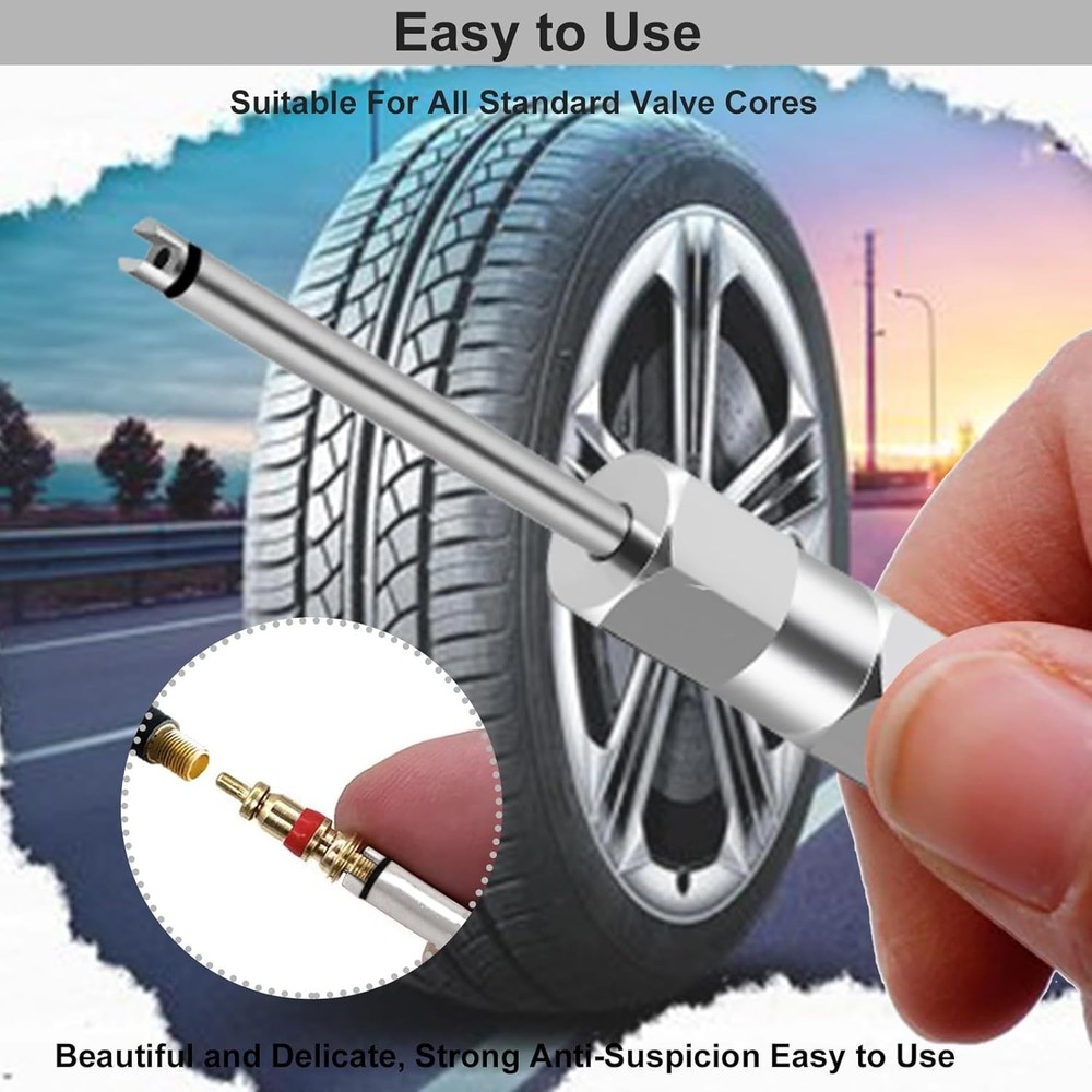 Essential Schrader Valve Core Removal Tool - Portable 4-Inch Stainless Steel