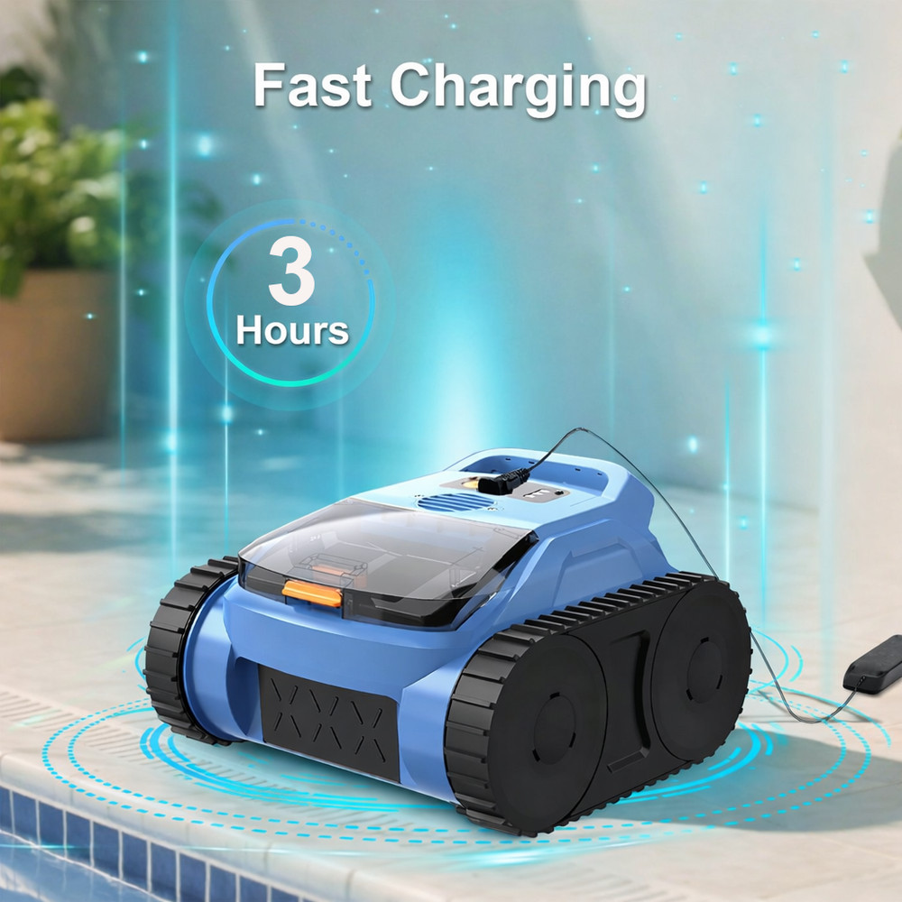 Automatic Robotic Pool Vacuum Cleaner Wall Climbing Scrubber Inground Pool