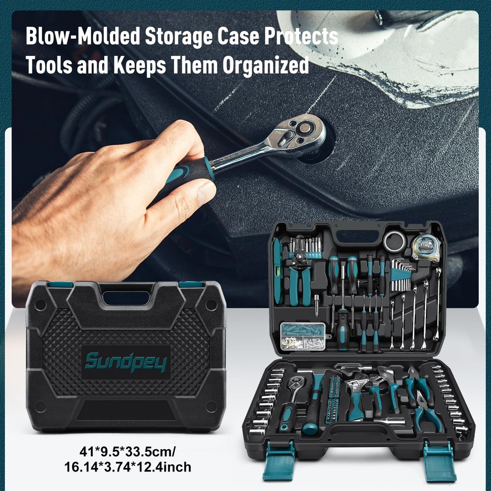 Home Tool Kit 281-PCs - Portable Complete Basic Repair General Hand Tool Sets...
