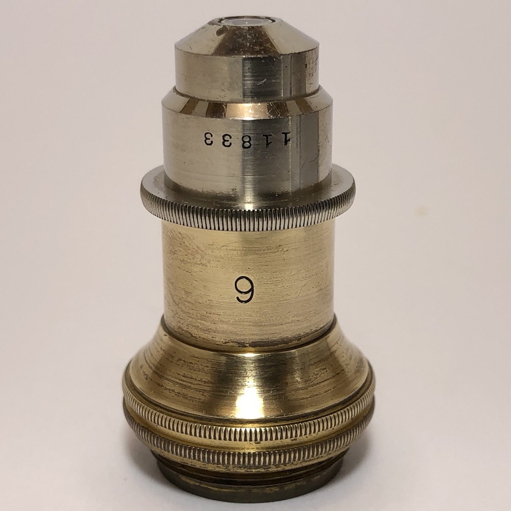 Vintage R. Winkel Gottingen Brass Objective Lens For Microscope