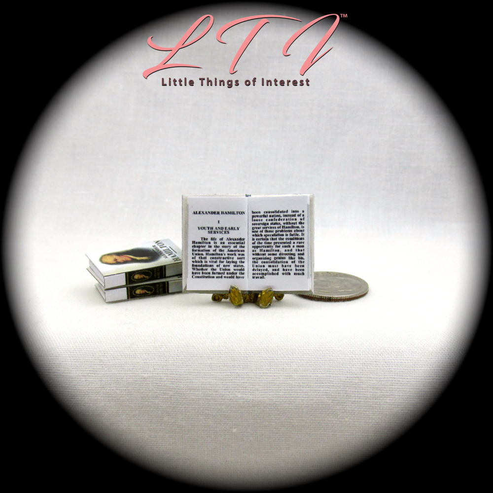 ALEXANDER HAMILTON 1:12 Scale Miniature Readable Book