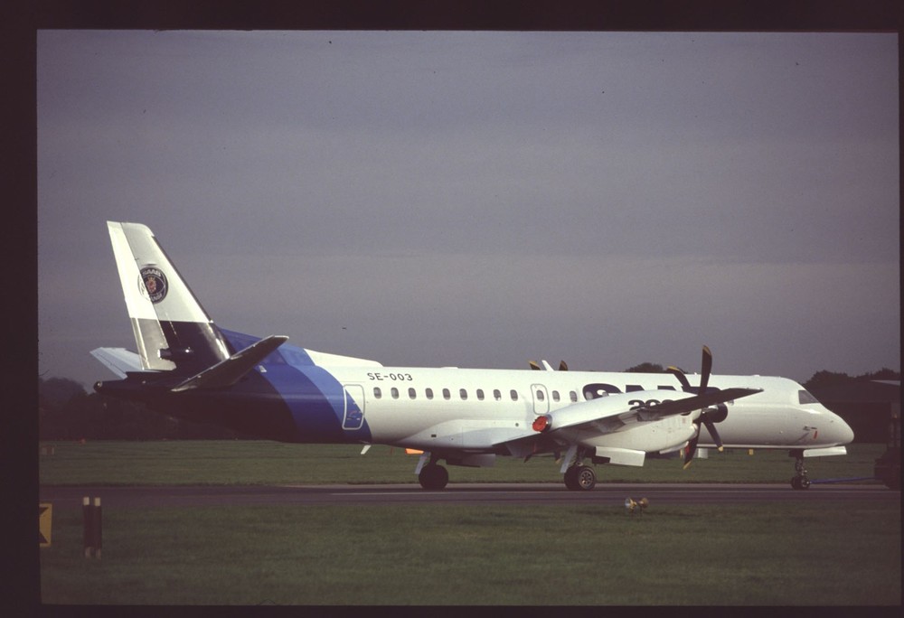Orig 35mm airline slide SAAB 2000 prototype  SE-003