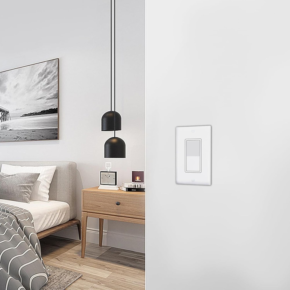 3 Way Decorator Light Switch with Wall Plates, 15A 120/277V Decora Three Way ...
