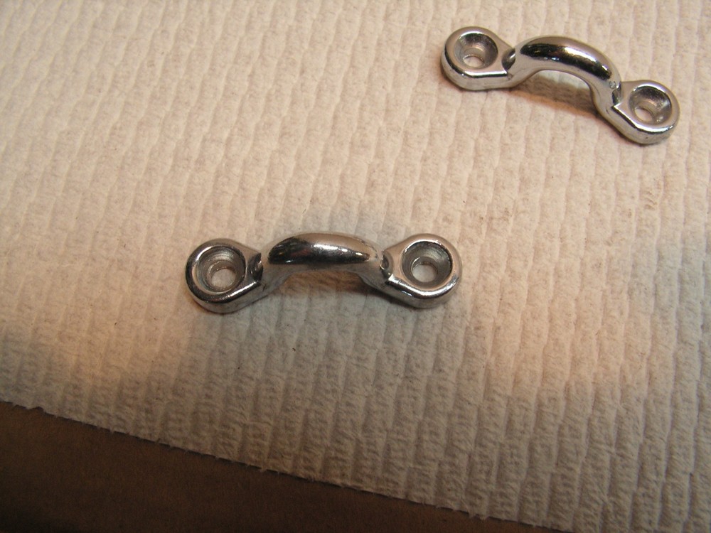 2 Vintage Die Cast Tie Loops Pull Stable Hanger Hook Storage Curtains Anchor+
