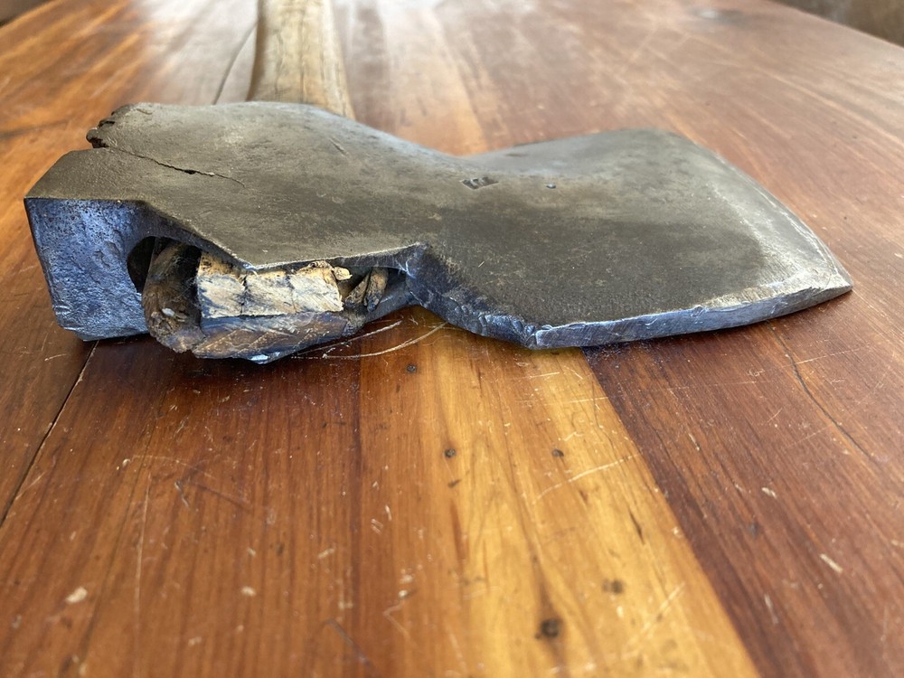 Antique Single Bevel Side Axe - Blacksmith Forged