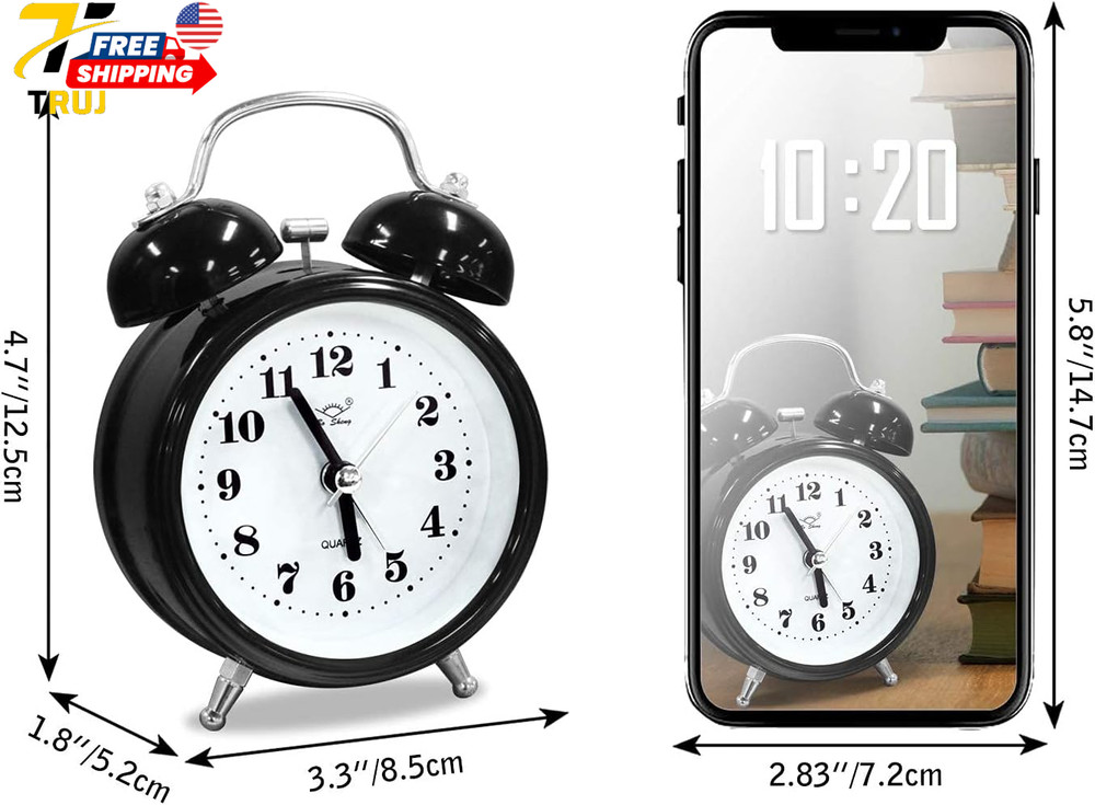 Super Extremely Extra Loud Alarm Clock for Very Heavy Sleeper Battery Backup NEW