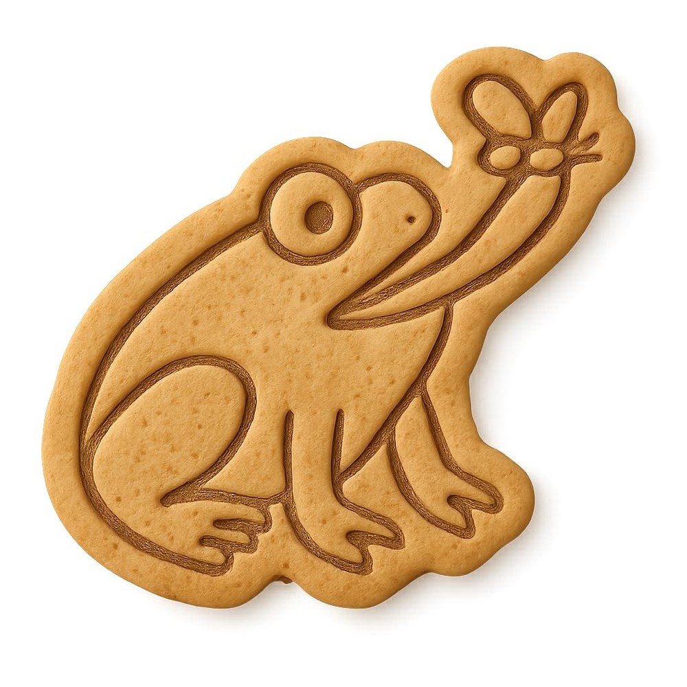 Toad with Fly Cookie Cutter & Stamp - 4x3 Fun Kitchen Baking