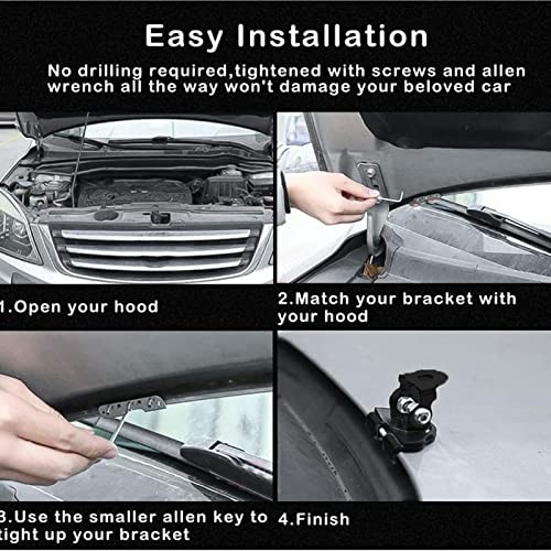 2PCS LED Light Bar Mounting Brackets, Adjustable Hood Mount Light Brackets,