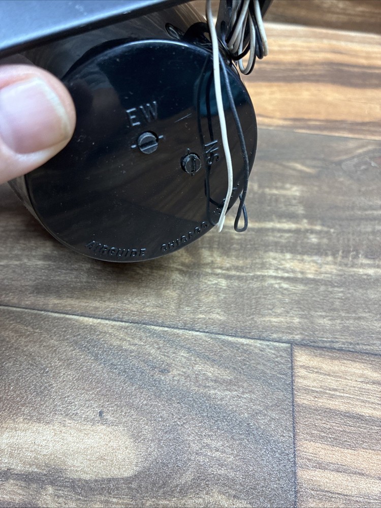 Vtg Airguide Illuminated Compass Shield Adjustable Mount W/Movable Sun EUC