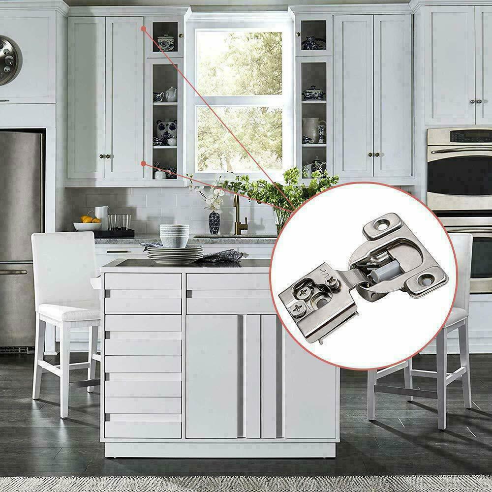 1/2" Overlay Soft Close Kitchen Cupboard Cabinet Hinge Face Frame 105° Compact