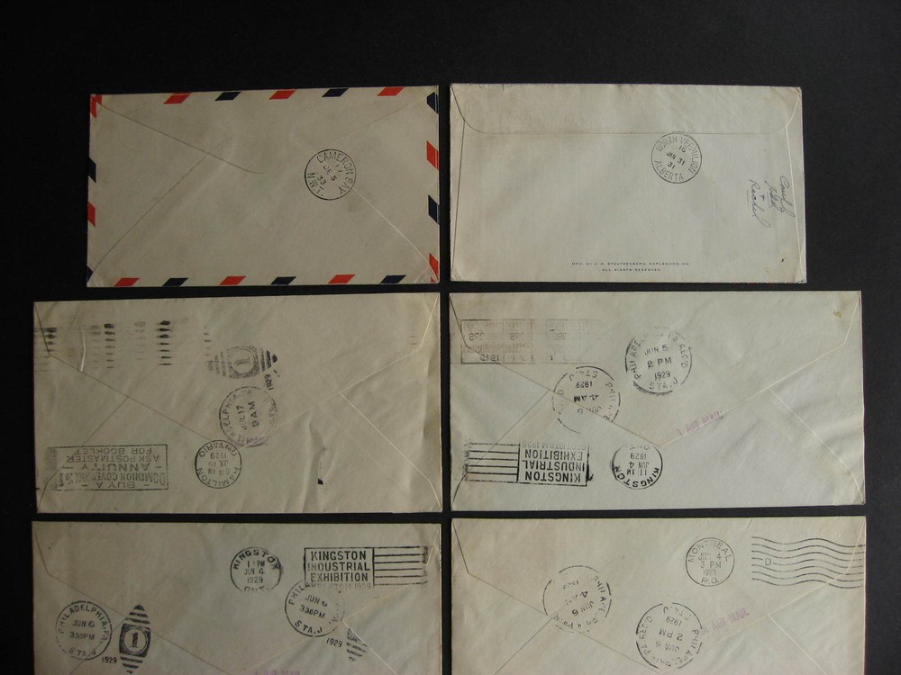 Canada 7 different FFC first flight covers 1929-33 era check them out!