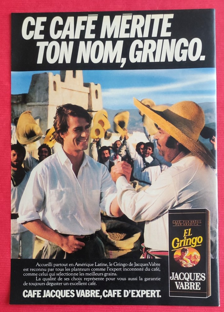 Press advertisement: Café EL GRINGO by Jacques VABRE 1986