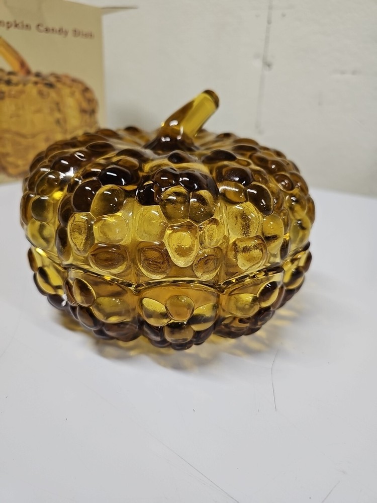 Cracker Barrel Glass Pumpkin Candy Dish