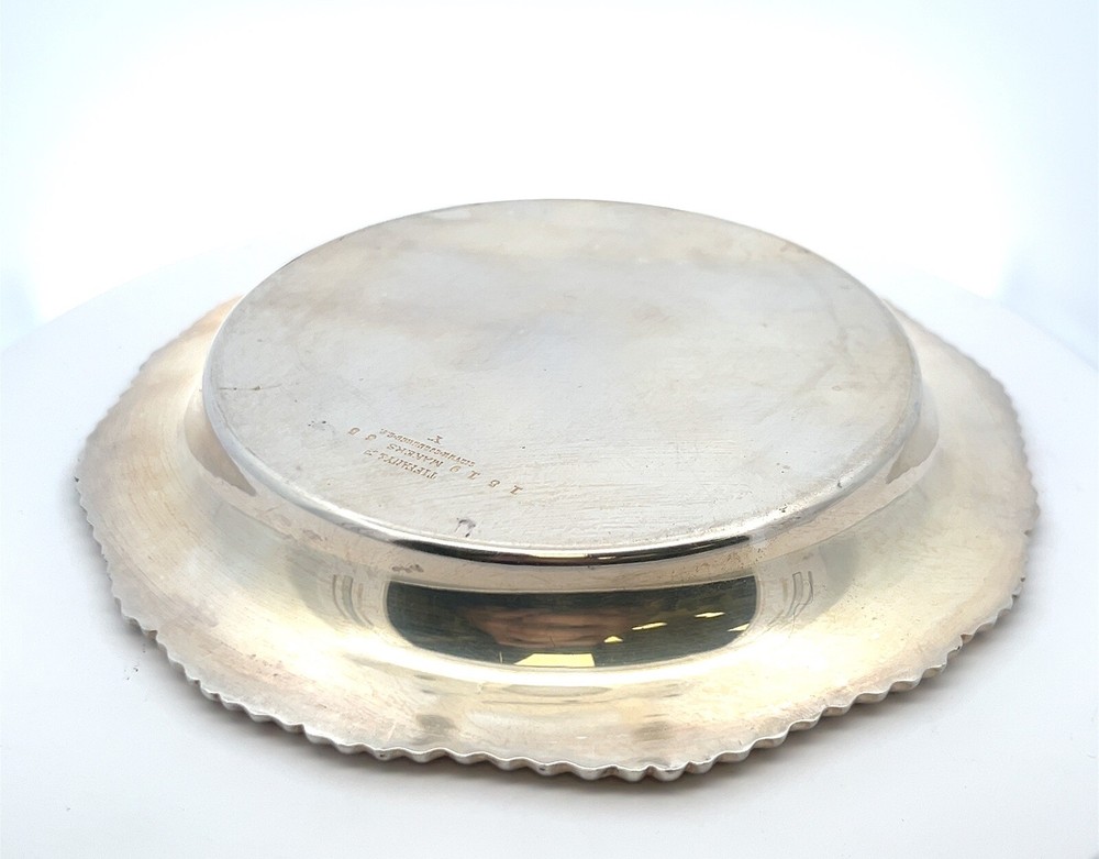 Tiffany & Co. Silver Plate Wine Bottle Coaster + Insert - Monogramed - 201.2g