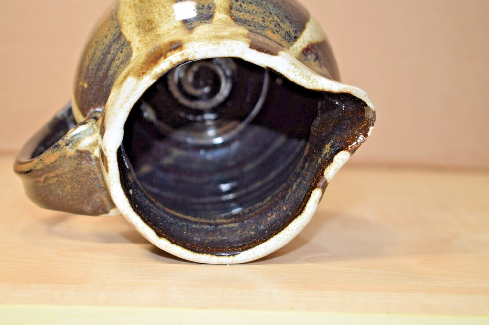 Vintage Studio Pottery Stoneware Pitcher Signed Jamie