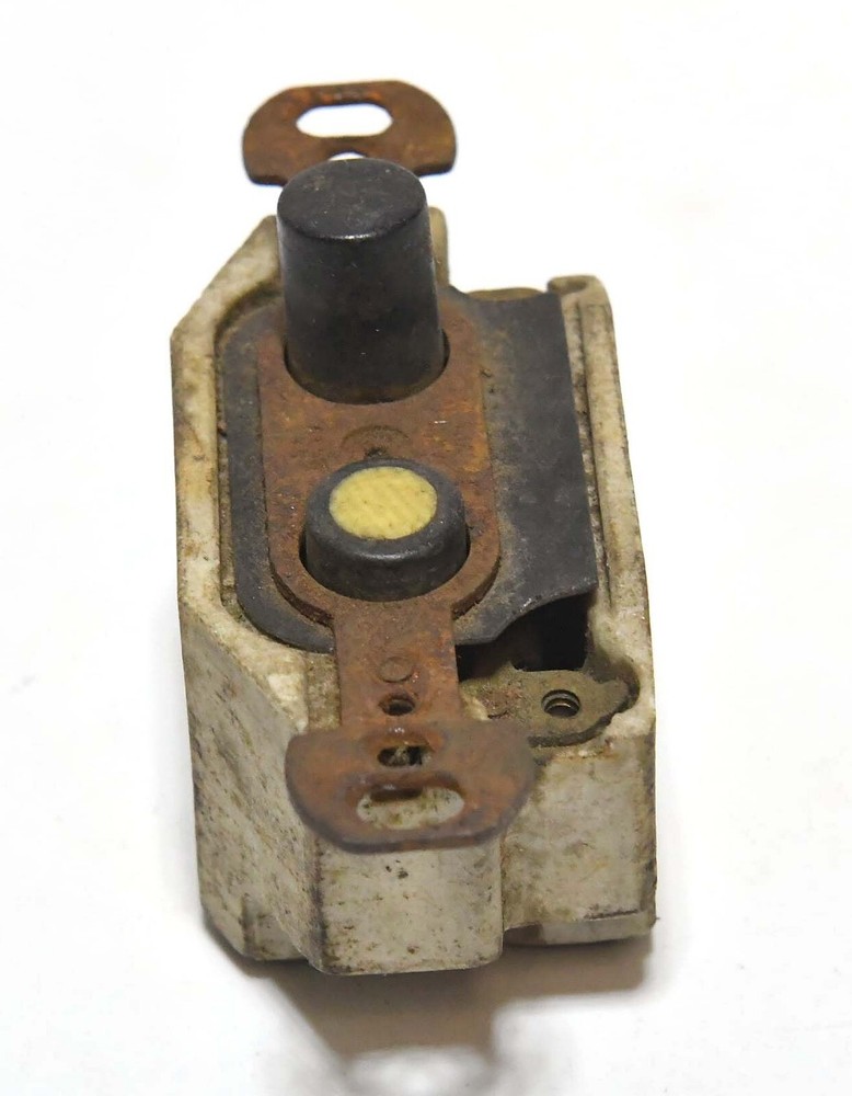 VINTAGE SINGLE POLE PUSH BUTTON SWITCH #1